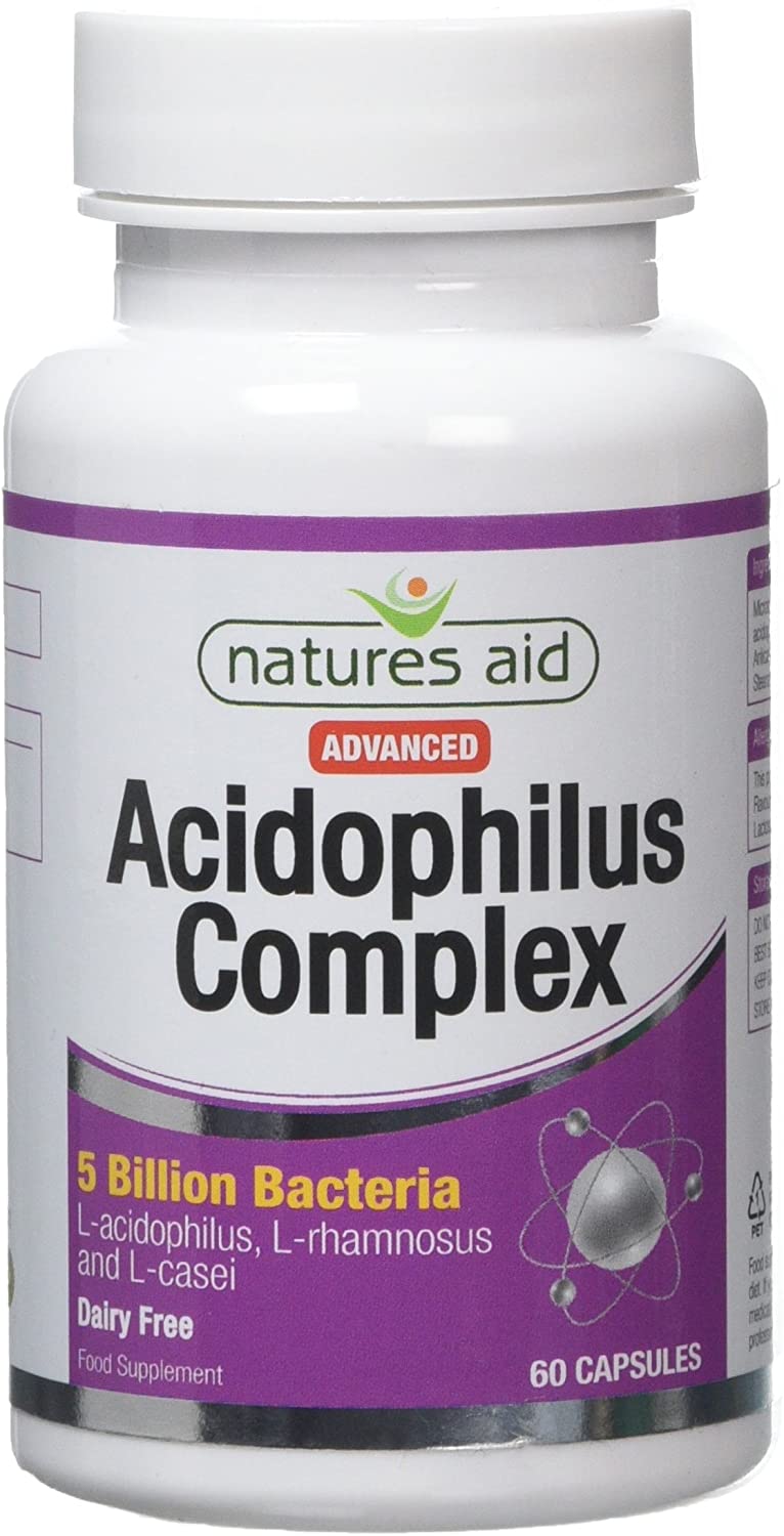 Natures Aid Acidophilus Complex 5 Billion CFU, High Strength Probiotic Supplement 5 Billion Live Bacteria