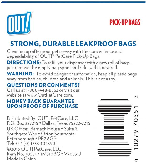 OUT! Dog Poop Pick-Up Bags, strong and Leakproof - Green (Pack of 120) - Image 3