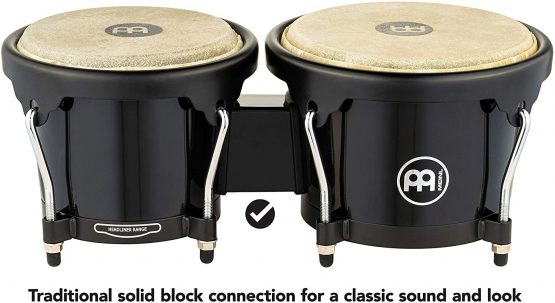 Meinl HB50BK Bongo, Black, 6 1/2 inch and 7 1/2 inch - Image 2