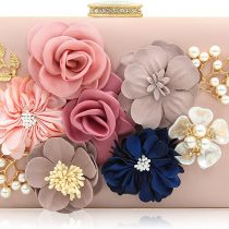 Milisente Women Clutch Bag Flower Evening Bag Handbag Wedding Clutch Purse