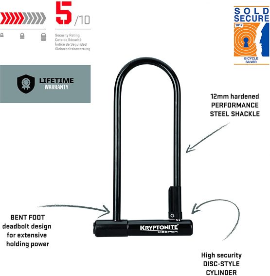 Kryptonite Cycling Original Keeper Ls. W/Bracket (VDS Only) Locks, 4" x 10" 12mm - Image 2