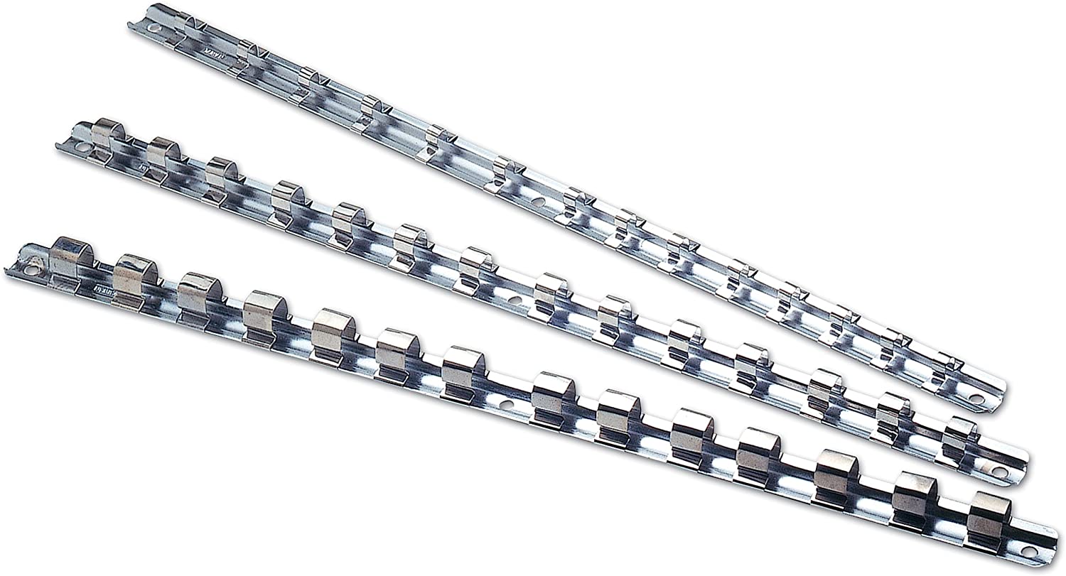 Laser 0090 Socket Rails, 1/4 x 3/8 x 1/2-inch, Set of 3, Silver