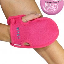 CLEANSING Body Exfoliator Exfoliating Glove (Dead Skin Remover) Exfoliating Mitt Tan Remover Exfoliating Body Scrub Exfoliator - Exfoliating Gloves for Bath Shower Body Scrub Exfoliating Sponge (Pink)