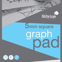 Silvine A4 Professional Graph Pad 5mm Squared 50 Sheets 90gsm