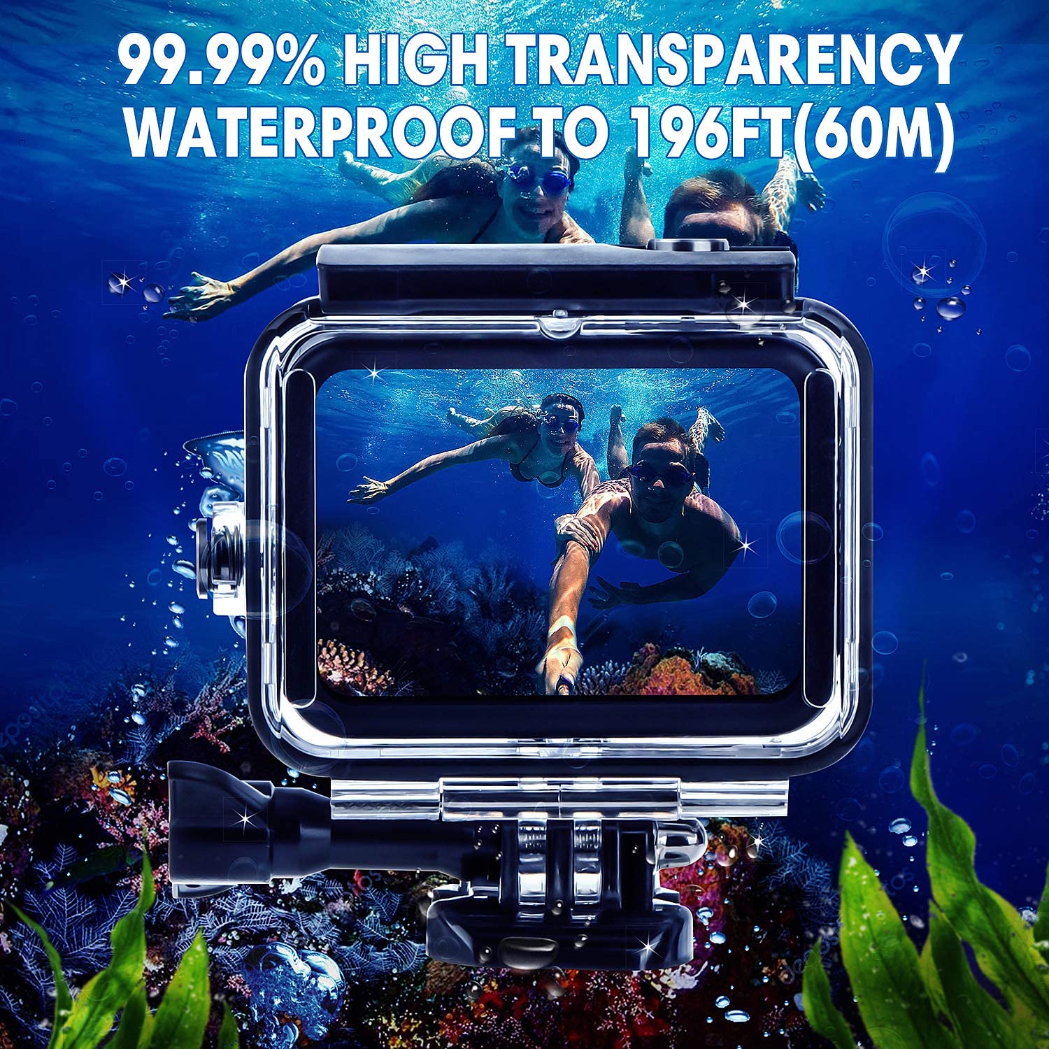 REDTRON Waterproof Housing Case for GoPro Hero 8, 60M Diving Protective Housing Shell for Gopro Hero 8 Black Action Camera - Image 2