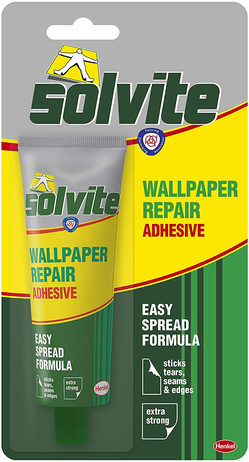 Solvite SLV1574678 Wallpaper Repair Adhesive Tube, Green/Yellow, Large