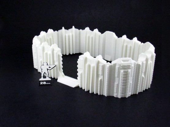EnderToys Tall Connecting Barricade Wall Set, Terrain Scenery for Tabletop 28mm Miniatures Wargame, 3D Printed and Paintable - Image 2
