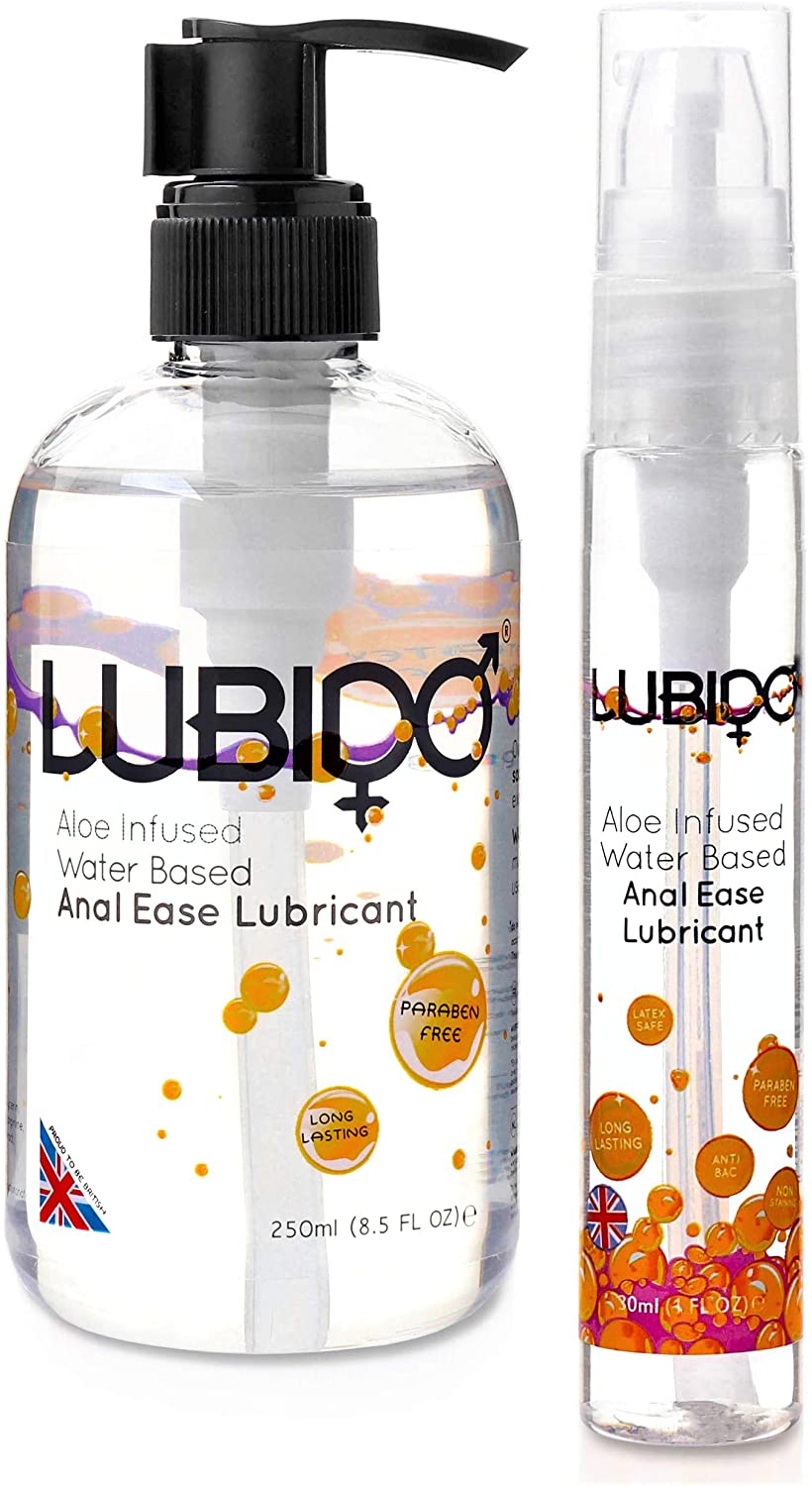 Lubido Aloe Infused Anal Ease Lubricant - 250ml and 30ml Promo Pack Lube Offer
