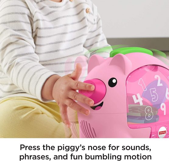 Fisher-Price GJC68 Laugh & Learn Count & Rumble Piggy Bank, Musical Baby Toy, Multicolour - Image 4