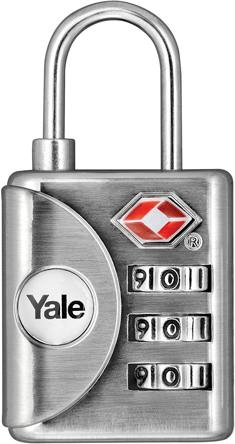Yale - YTP1/32/119/1 Standard Security Travel Sentry® Approved Padlock with Inspection Indicator, Silver, 32 mm