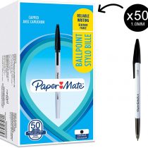Paper Mate 045 Ballpoint Pens | Medium Point (1.0 mm) | Black Ink | 50 Count