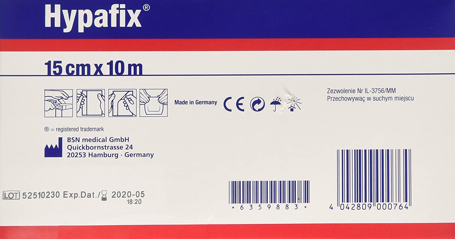 Hypafix Wide-Area Fixation, 15 cm x 10 m, 1 Roll, White, 15 cm x 10 m (1 Roll) - Image 2