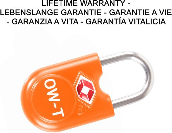 TSA Approved Luggage Locks Padlocks (2 Pack) OW-Travel Suitcase Locks with Keys. Heavy Duty Zinc Alloy Suitcase Padlocks with Key Lock for Luggage, Bag, Case, Backpack, Rucksack, Gym Locker (Orange) - Image 4