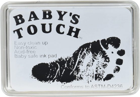 Baby's Touch Baby Safe Reusable Hand & Foot Print Ink Pads - BLACK