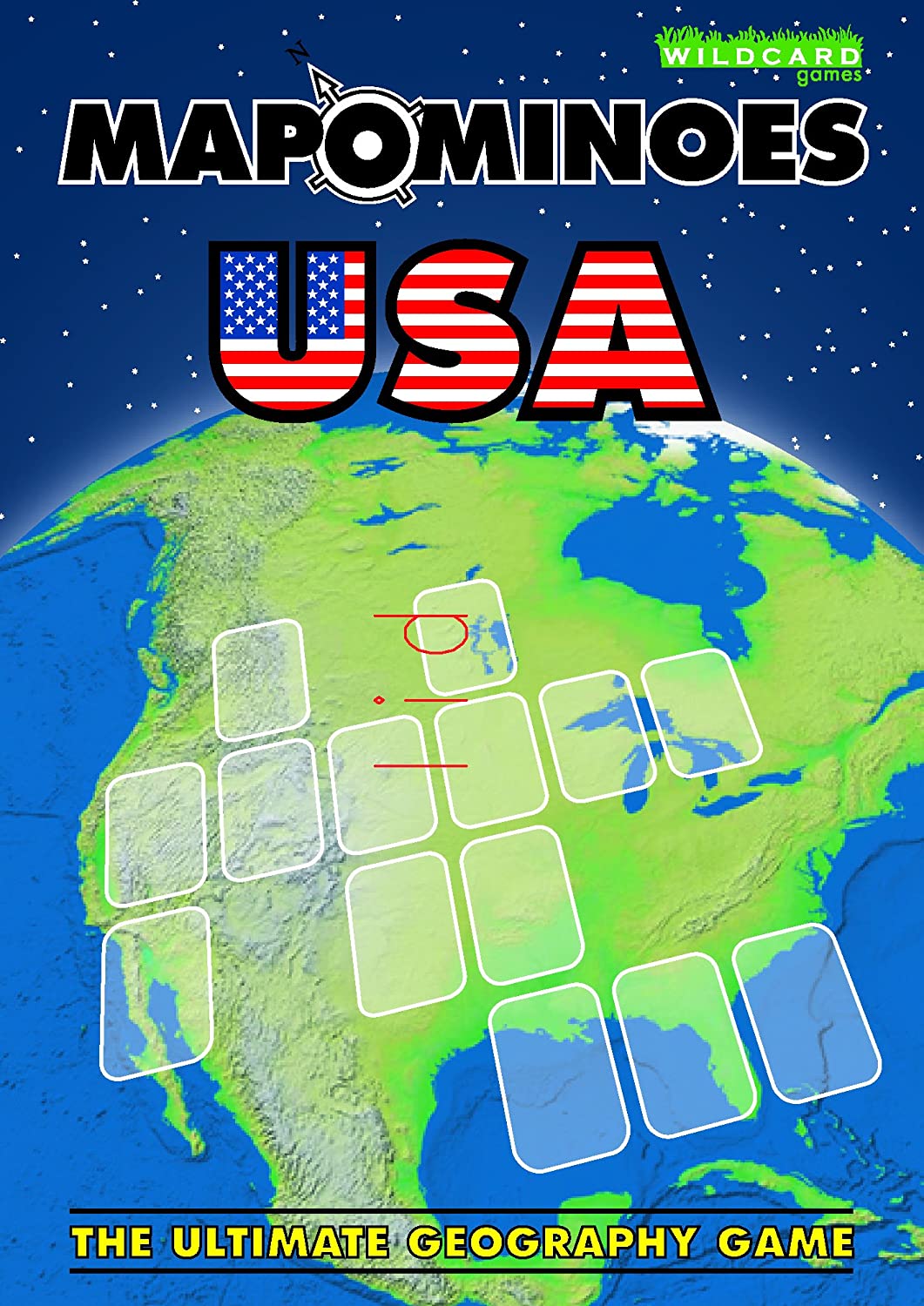 MAPOMINOES USA - The Ultimate Geography Game - Fun & educational travel card game about US states for kids teens and adults