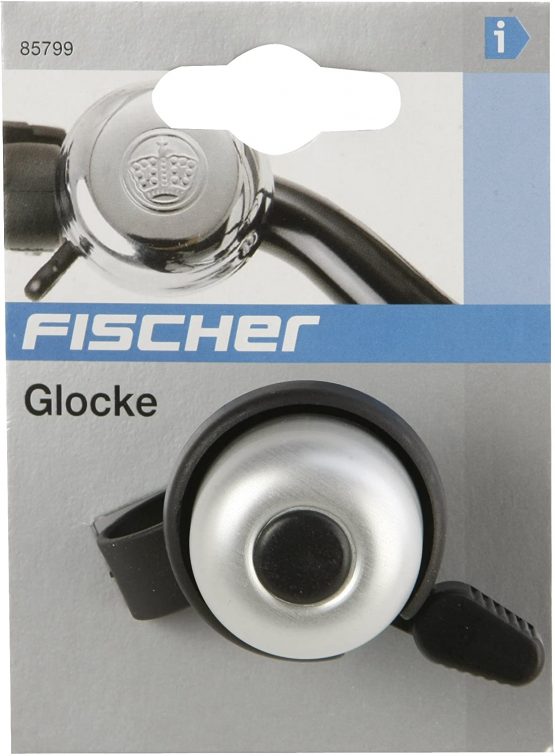 fischer Unisex_Adult Mini Ding Dong Bicycle Bell, Silver, standard size - Image 2