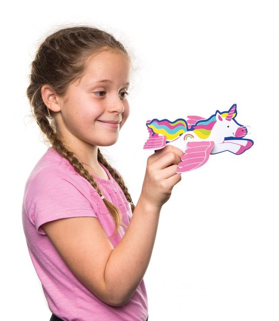 Baker Ross AR583 Rainbow Unicorn Gliders Value Pack — Novelty Toys for Kids, Perfect Party, Loot or Prize Bag Filler, Assorted (Pack of 8), Asst Colours - Image 3
