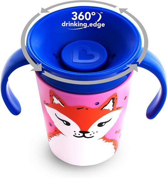 Munchkin Miracle 360 WildLove Trainer Cup, 6 oz/ 177 ml, Fox - Image 3