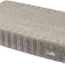 Meyco 2763081 2-Wedge Changing Mat Cover Knitted 100% Cotton 45 x 70 cm Relief Mixed Sand