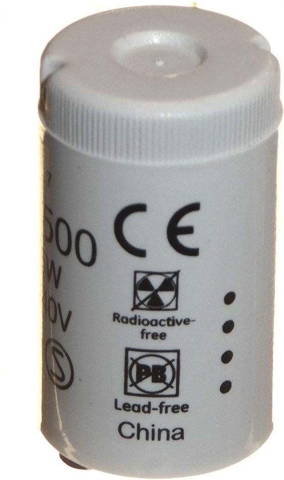 4pk Starters for 4-65 Watt T8 / T12 Single Fluorescent Tube Lights 220-240v General Electric (GE) 155/500 - Image 3