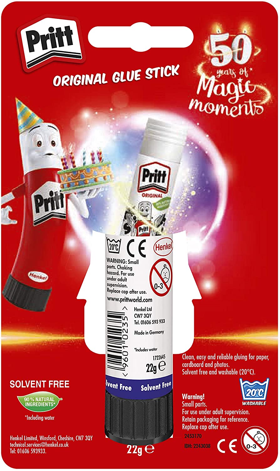 Pritt Glue Stick, Safe & Child-Friendly Craft Glue for Arts & Crafts Activities - Image 2