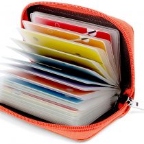 Credit Card Holder Wallets for Women Men Leather 26 Card Slots (Orange)