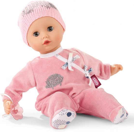 Gotz 1920531 Muffin Hedgehog Soft-Body-Doll - 33 cm Baby-Doll Without Hair And Blue Sleeping-Eyes - Suitable For Children Over 18 Months
