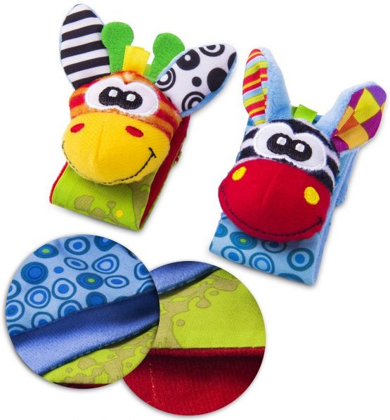 Baby Foot Finder & Wrist Rattles - Developmental Sensory Baby Toy - Toys Baby Socks & Rattles - Newborn Toys for Girls Boys - Baby Boy Girl Toys 0 - 9 Months - Image 4