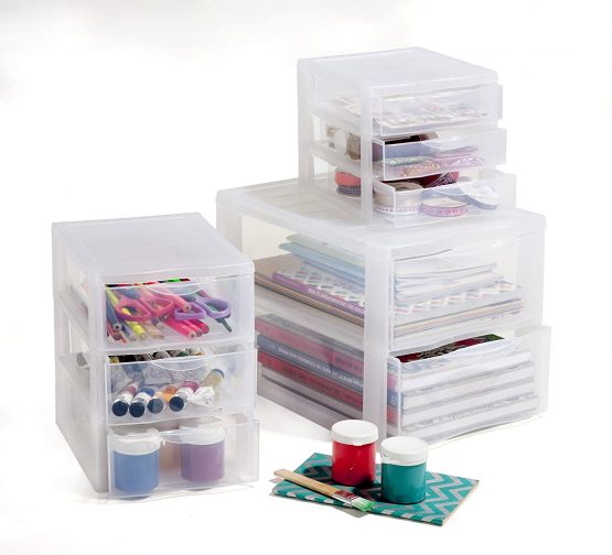 Sundis 24.5 x 18.5 x 25.5 cm Orgamix Mini Storage Tower, Transparent - Image 2