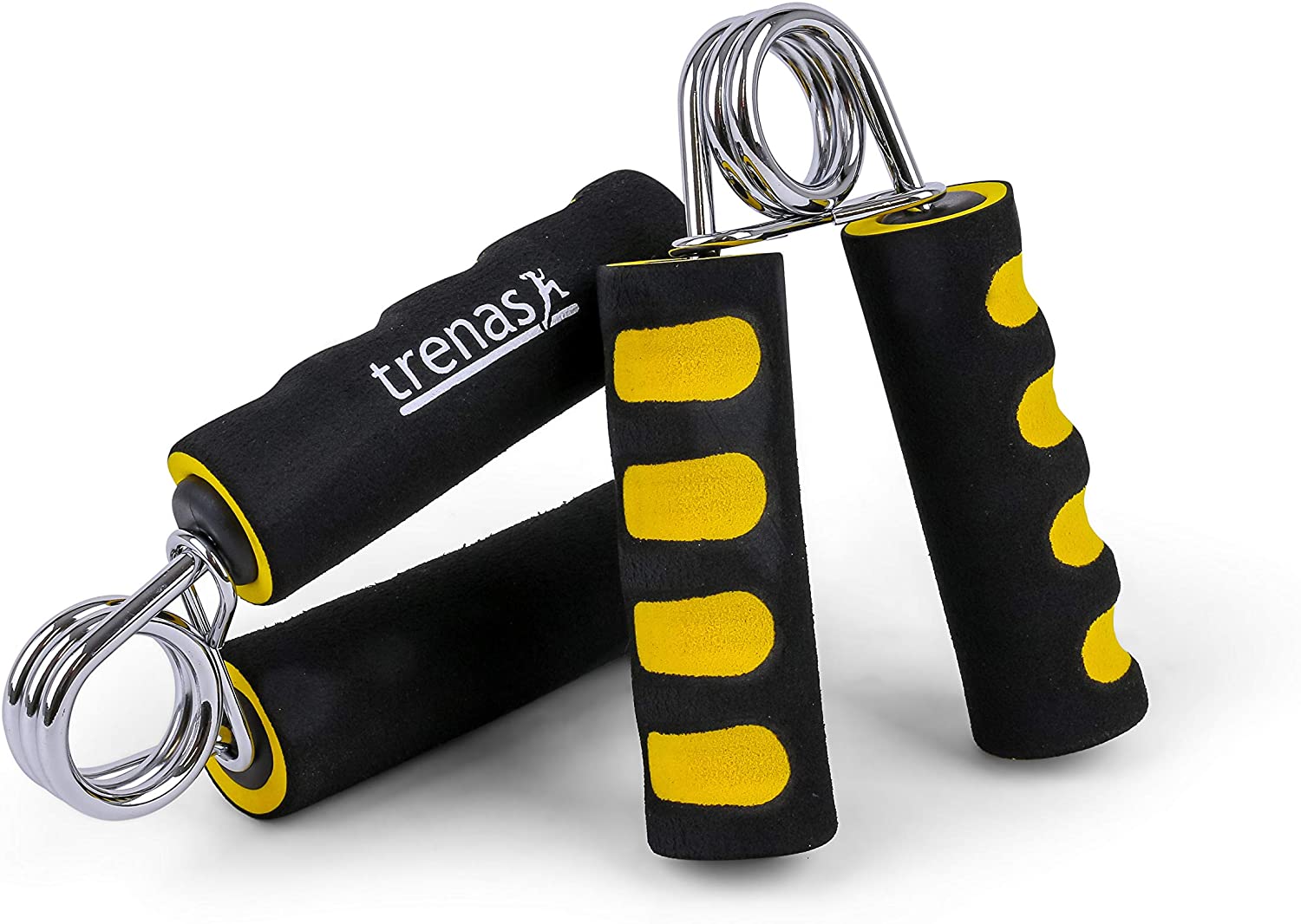 Pair of TRENAS Hand Grip Trainers, Black/Yellow