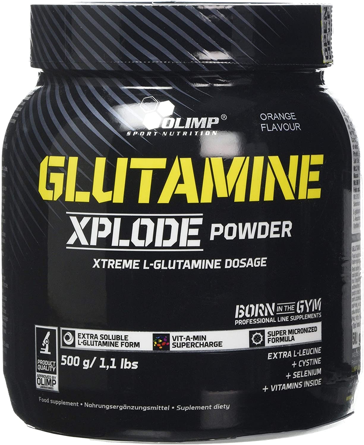 OLIMP SPORT NUTRITION Olimp Glutamine Xplode Powder 500 g Orange Flavour, 500 g (Pack of 1)