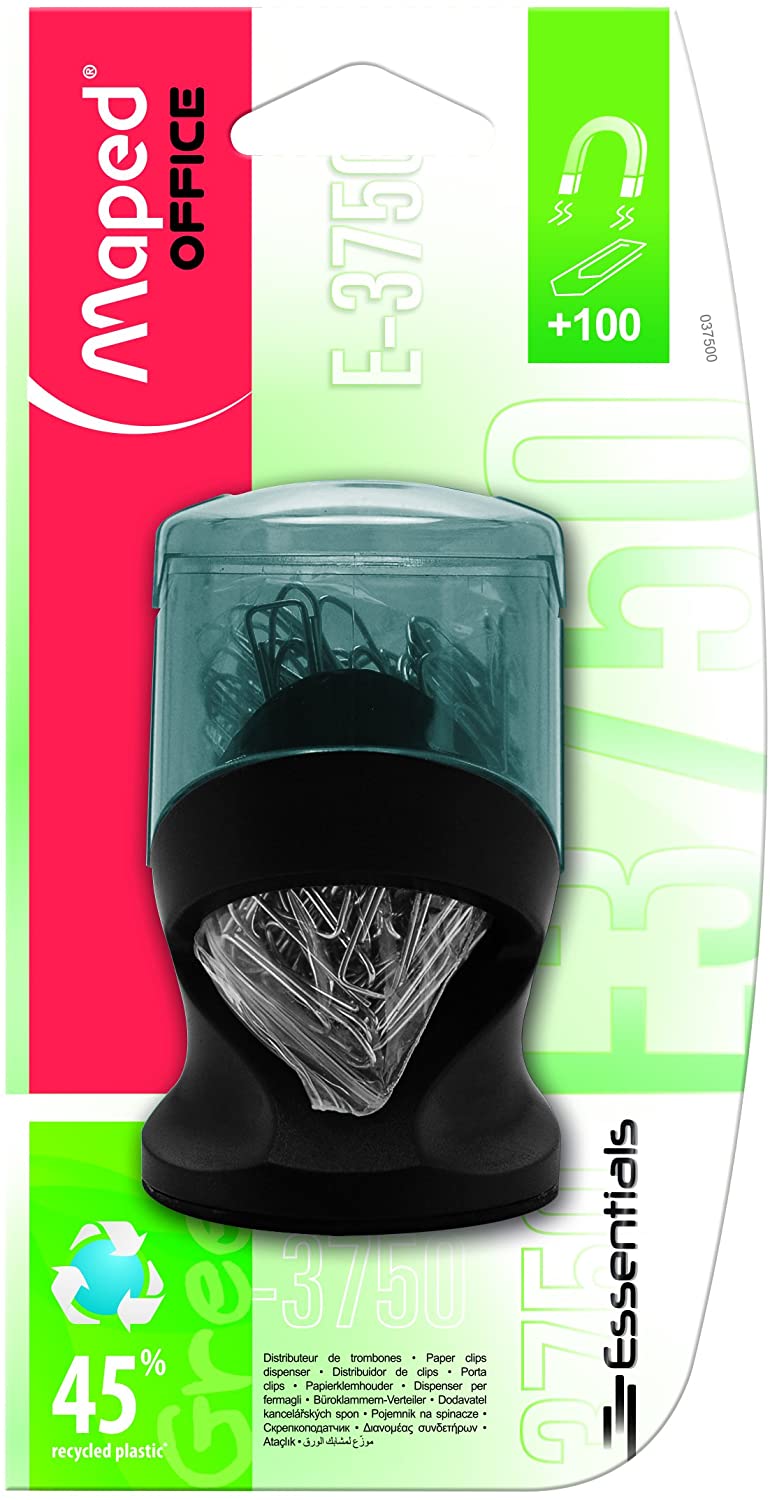 Maped Office Essentials Green 037500 Paper Clip Dispenser BigaMart
