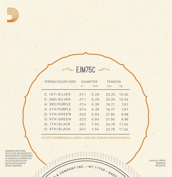 D'Addario EJM75C Monel Mandolin Strings, Medium Plus, 11-41 - Image 3