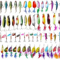 SHADDOCK Fishing Lures Kit Spoon Spinnerbaits Swimbait Crankbaits Minnow Variety Kit Rooster Tail Trout Spinner Salmon Spoons Walleye Assorted Metal Hard Lures Spinners Bait