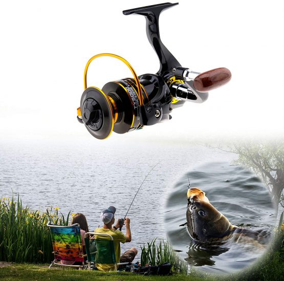 Fishing Spinning Saltwater Reel Left or Right Interchangeable Folding Handle 5.2:1 Gear Ratio 13BB for Inshore Boat Rock Freshwater Saltwater Fishing - Image 4