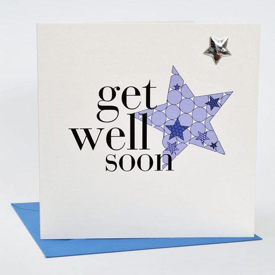 Claire Giles Hearts and Stars Get Well Soon Card - Image 2