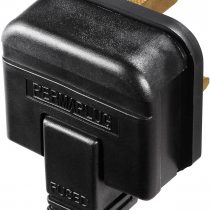 Masterplug HDPT13B-MP Heavy Duty 13 Amp Rewireable Plug, 57.5 x 48 mm, Black