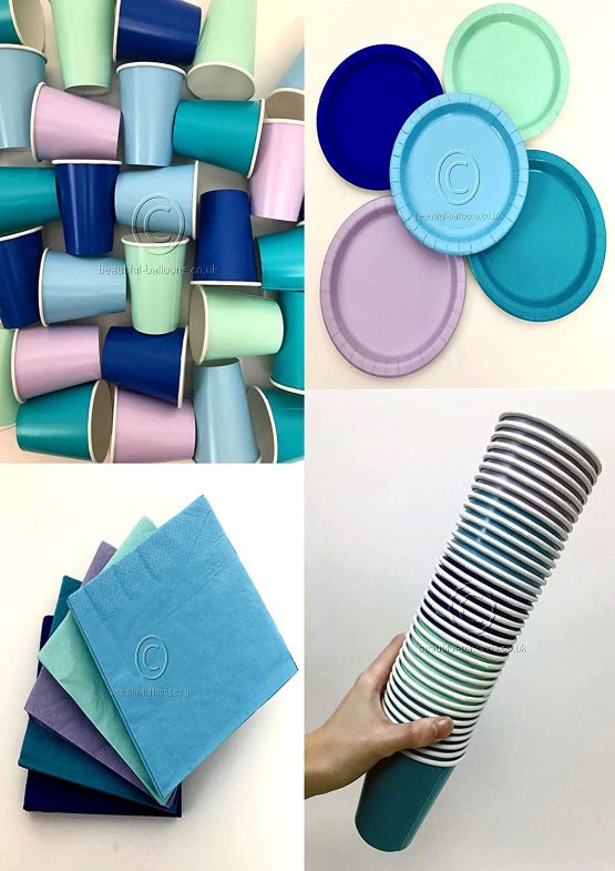 Beautiful Balloons Under the Sea Party Kit- Cups, Napkins and Plates! Complete Kit