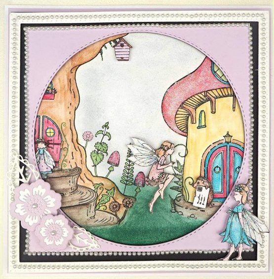 Creative Expressions Fairy Doors A5 Clear Stamp Set, Grey - Image 2