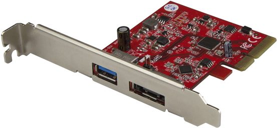 StarTech USB 3.1 PCIe Card - 2 port - 1 x USB-A and 1 x eSATA - 10Gbps - USB 3.1 Card - eSATA Card - USB 3.1 Expansion Card (PEXUSB311A1E)