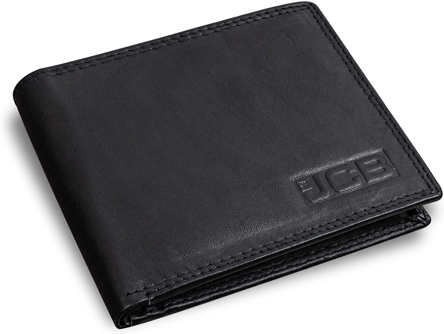 JCB Genuine Black Leather Mens Wallet
