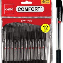 Cello Extra Comfort Grip Ballpoint Pens Medium Point Retractable Ballpoint Pens - (1.0 mm), (Black)