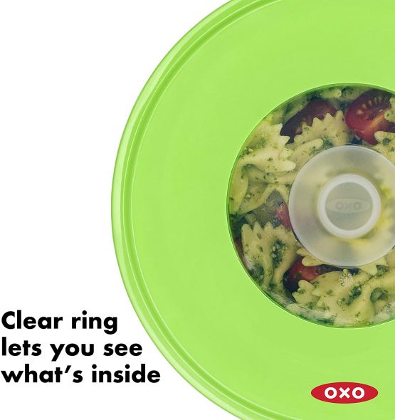 OXO Good Grips Reusable Lid - Medium - 8 Inch, Green/Clear - Image 3