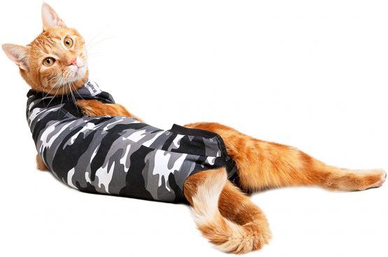 Suitical Recovery Suit Cat, Black Camouflage (XXS) - Image 3