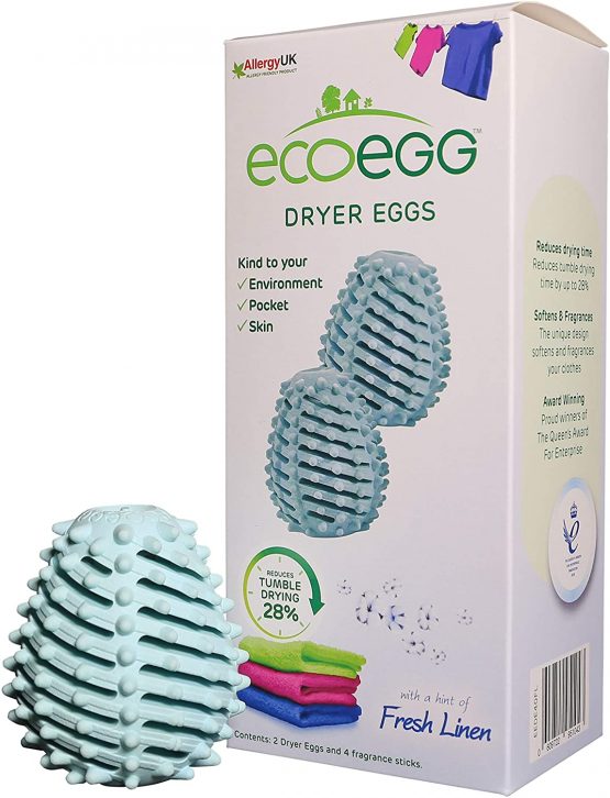 Ecoegg Dryer Eggs Fresh Linen Scent, Pack of 2