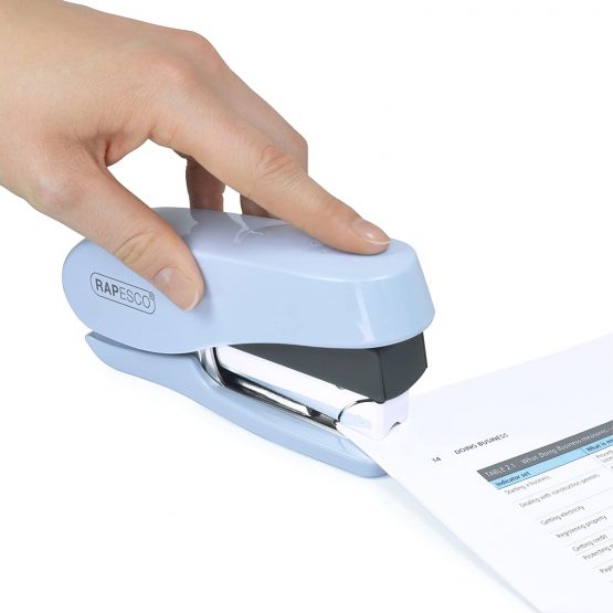 Rapesco 1469 Luna Less Effort Half Strip Front Loading Stapler - Powder Blue - Image 2