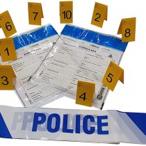 Kobe1 Police,Crime Scene Kit: Police Tape (6mx1),Evidence Bags (x2),Photo Evidence Frames(7cm x 4cm Folded) (Frames 1-10)