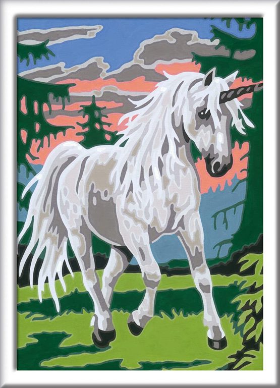 Ravensburger Einhorn 27782 Painting by Numbers 13 x 18 cm Unicorn in The Enchanted Forest, Multi-Coloured - Image 2