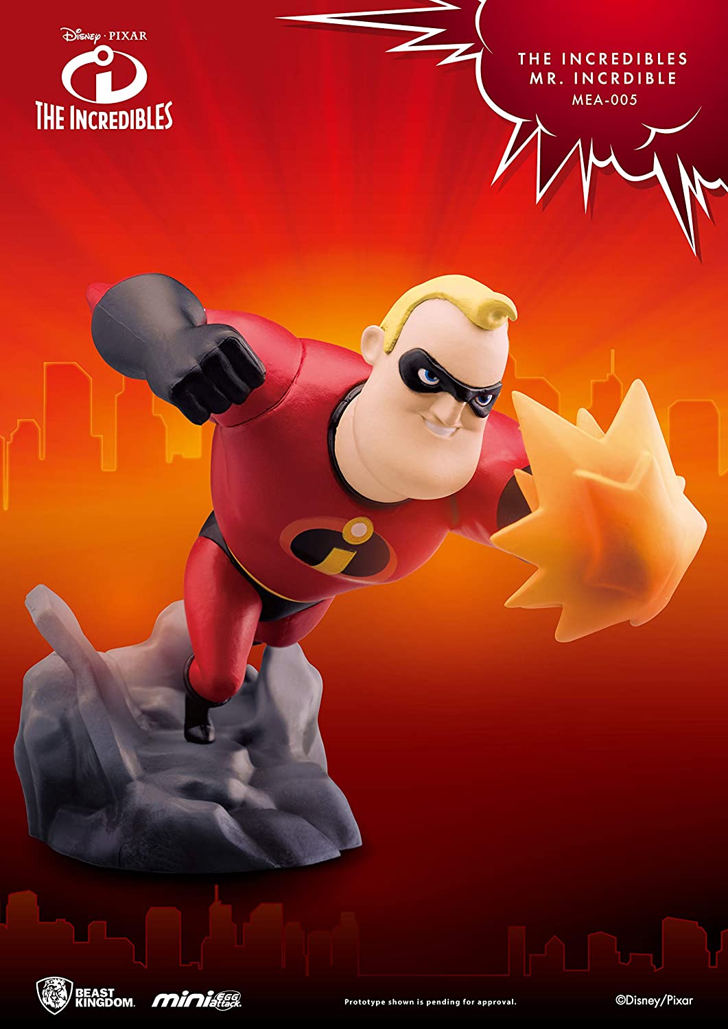 Beast Kingdom The Incredibles: Mea-005 Mr. Incredible Mini Egg Attack Statue, Multicolor, Small - Image 2