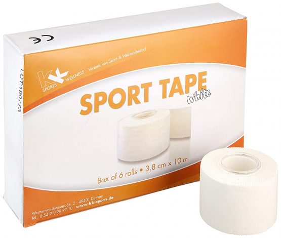 KK Hygiene Sports Tape 3.8 cm x 10 m White 6 Rolls - Image 2